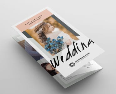 Wedding Photographer Trifold Brochure Template