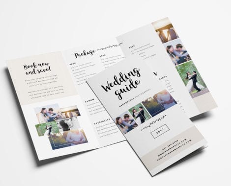 Wedding Photography Trifold Brochure Template