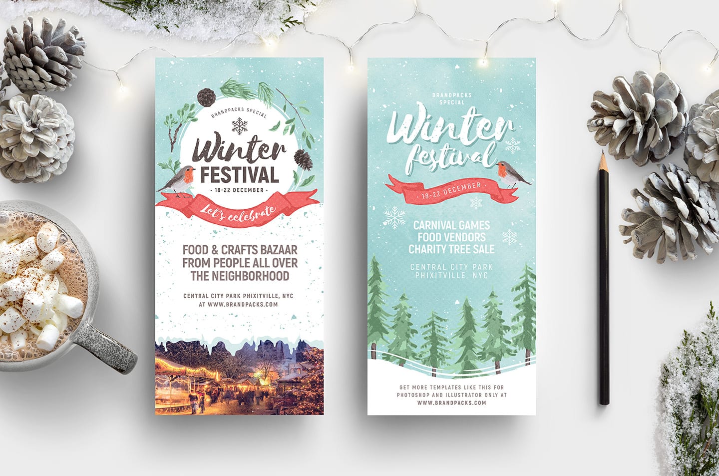 Winter Festival DL Card Template