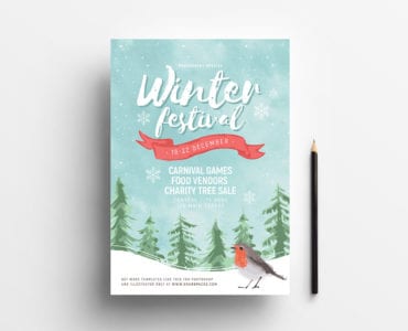 Winter Festival Poster Template