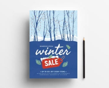 Winter Sale Poster Template