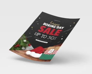 A4 Boxing Day Sale Poster Template