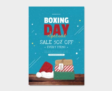 A4 Boxing Day Sale Poster Template