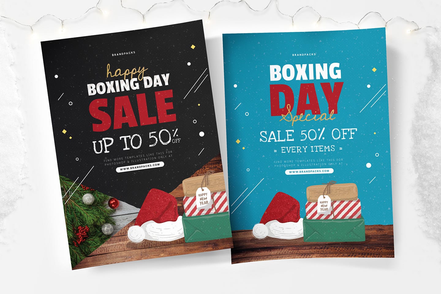 A4 Boxing Day Sale Poster Templates