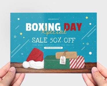 A5 Boxing Day Sale Flyer Template