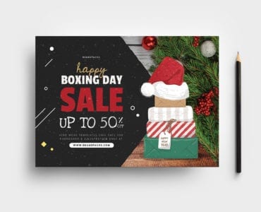 A5 Boxing Day Sale Flyer Template