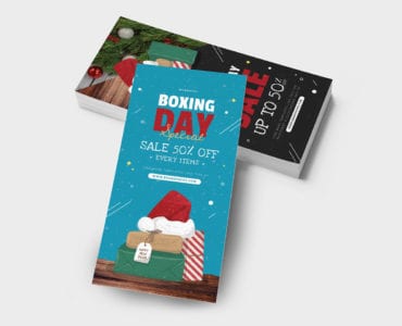 Boxing Day Sale Rack Card