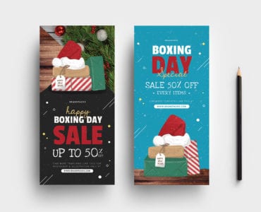 Boxing Day Sale Rack Cards