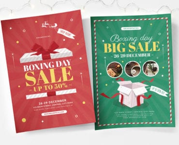 Boxing Day Sale Poster Templates