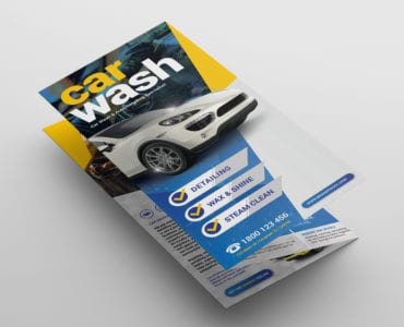 Car Wash Trifold Brochure Template