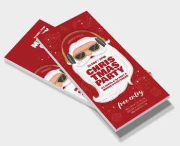 Christmas Party DL Rack Card Template