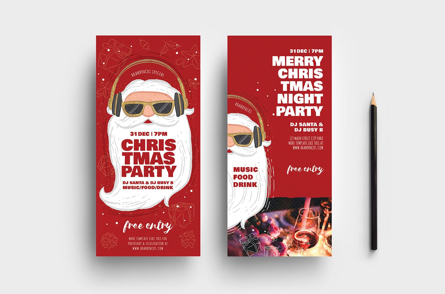 Christmas Party DL Rack Card Templates
