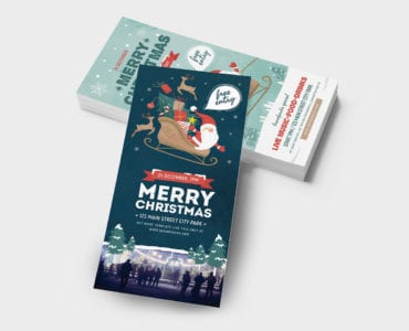 Merry Christmas DL Card Template