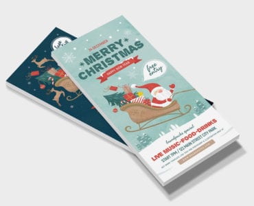 Merry Christmas DL Card Template