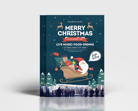 Merry Christmas Poster Template - PSD, Ai & Vector - BrandPacks