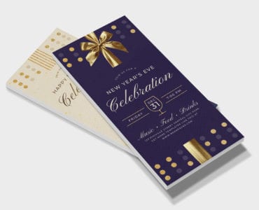 New Year's Eve DL Card Template