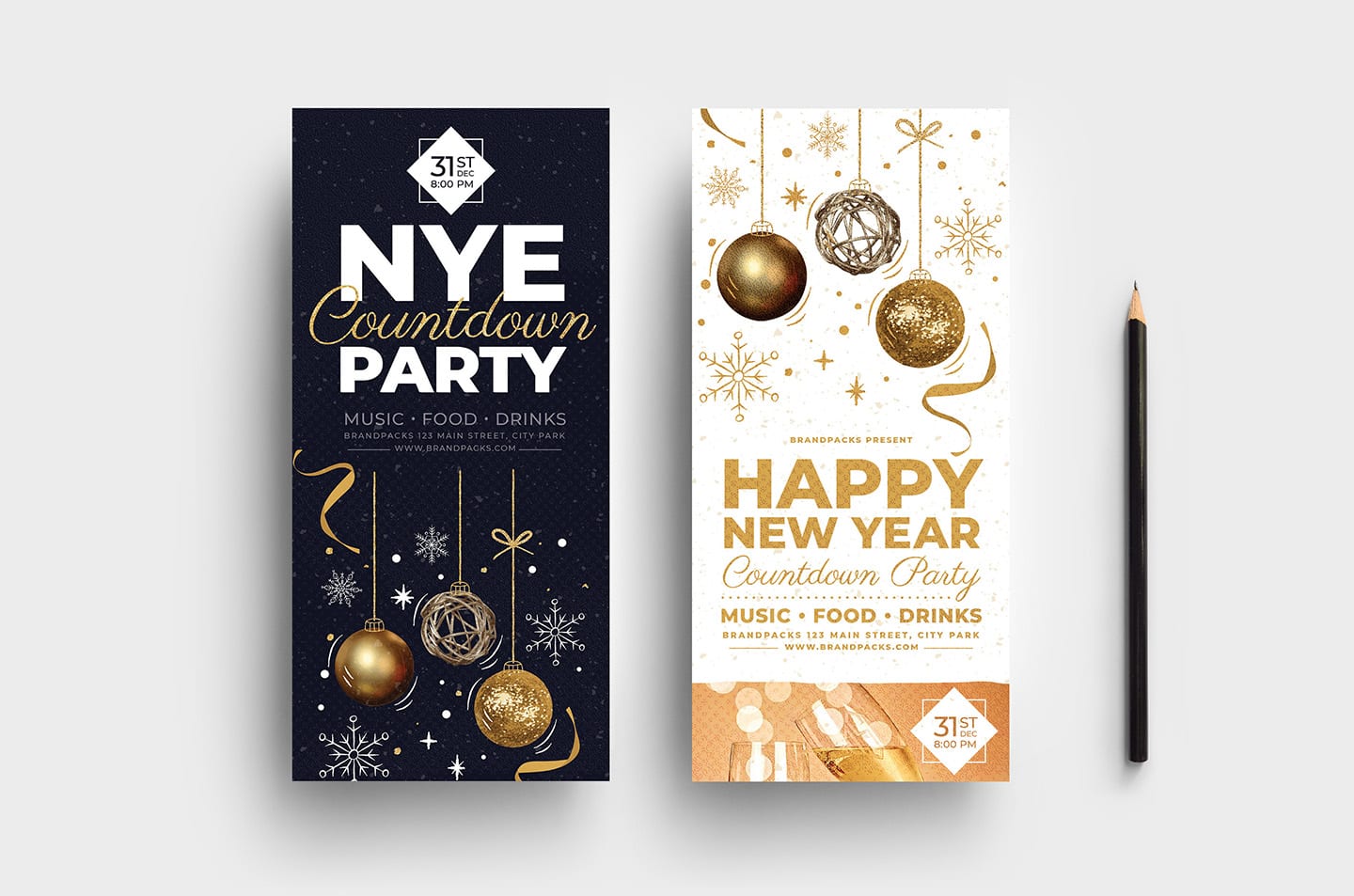 NYE Party DL Card Template