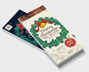Ornate Christmas DL Card Template