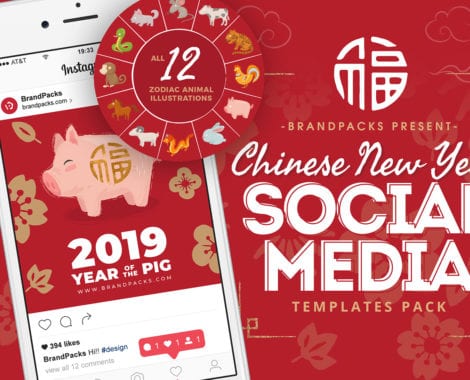 Chinese New Year Instagram Templates in PSD & Vector