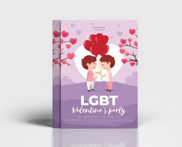 LGBT Valentine's Day Poster Template