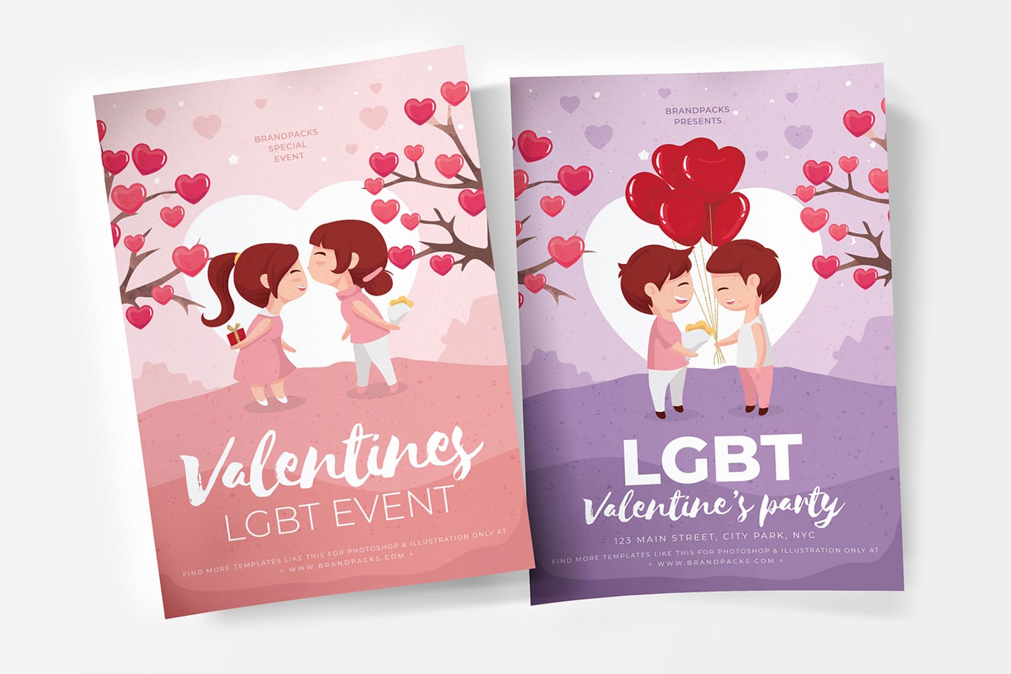LGBT Valentine's Day Poster Templates