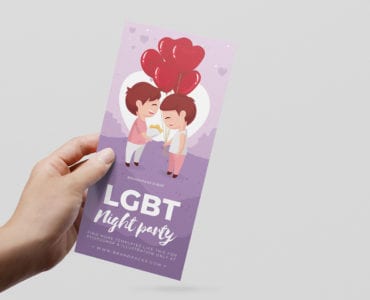 LGBT Valentine's Day DL Rack Card Template