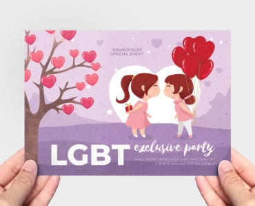 LGBT Valentine's Day Flyer Template