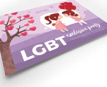 LGBT Valentine's Day Flyer Template