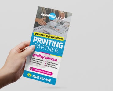 Print Shop DL Rack Card Template