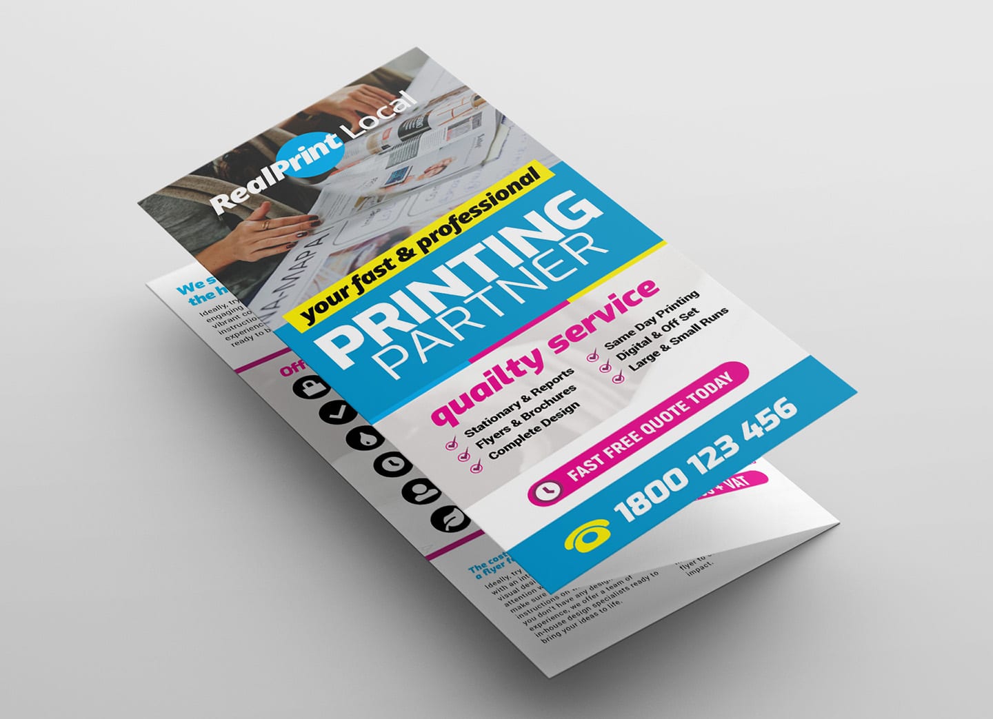 Print Shop Trifold Brochure Template - PSD, Ai & Vector - BrandPacks