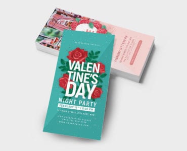 Valentine's Day DL Rack Card Template