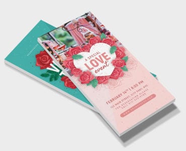 Valentine's Day DL Rack Card Template