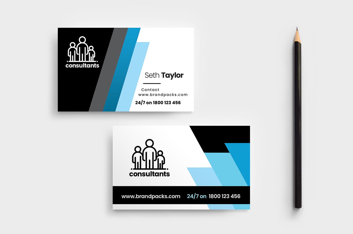 Consultant Business Card Template - PSD, Ai & Vector - BrandPacks With Business Card Template Open Office