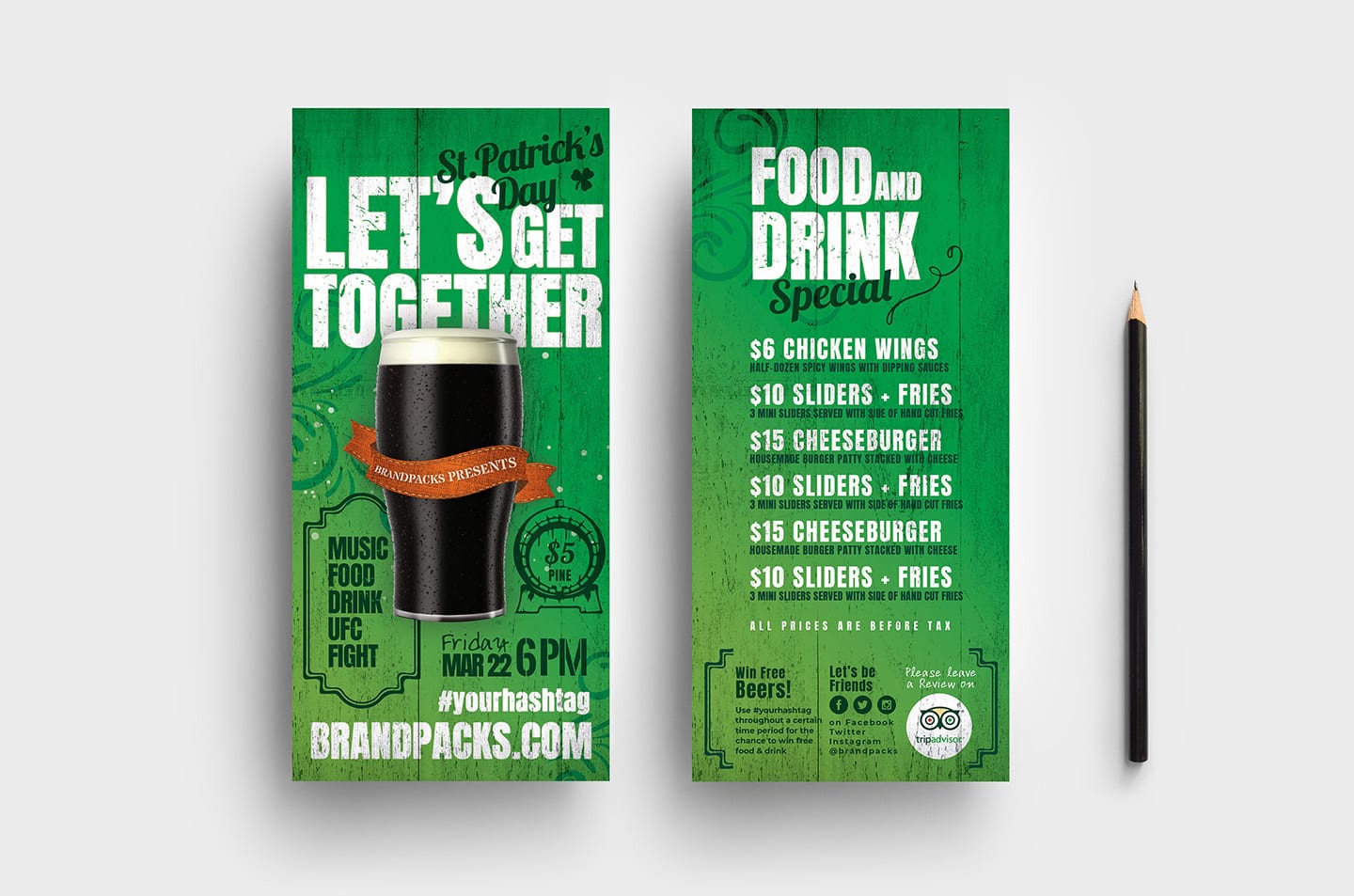 St. Patrick's Day DL Card Templates