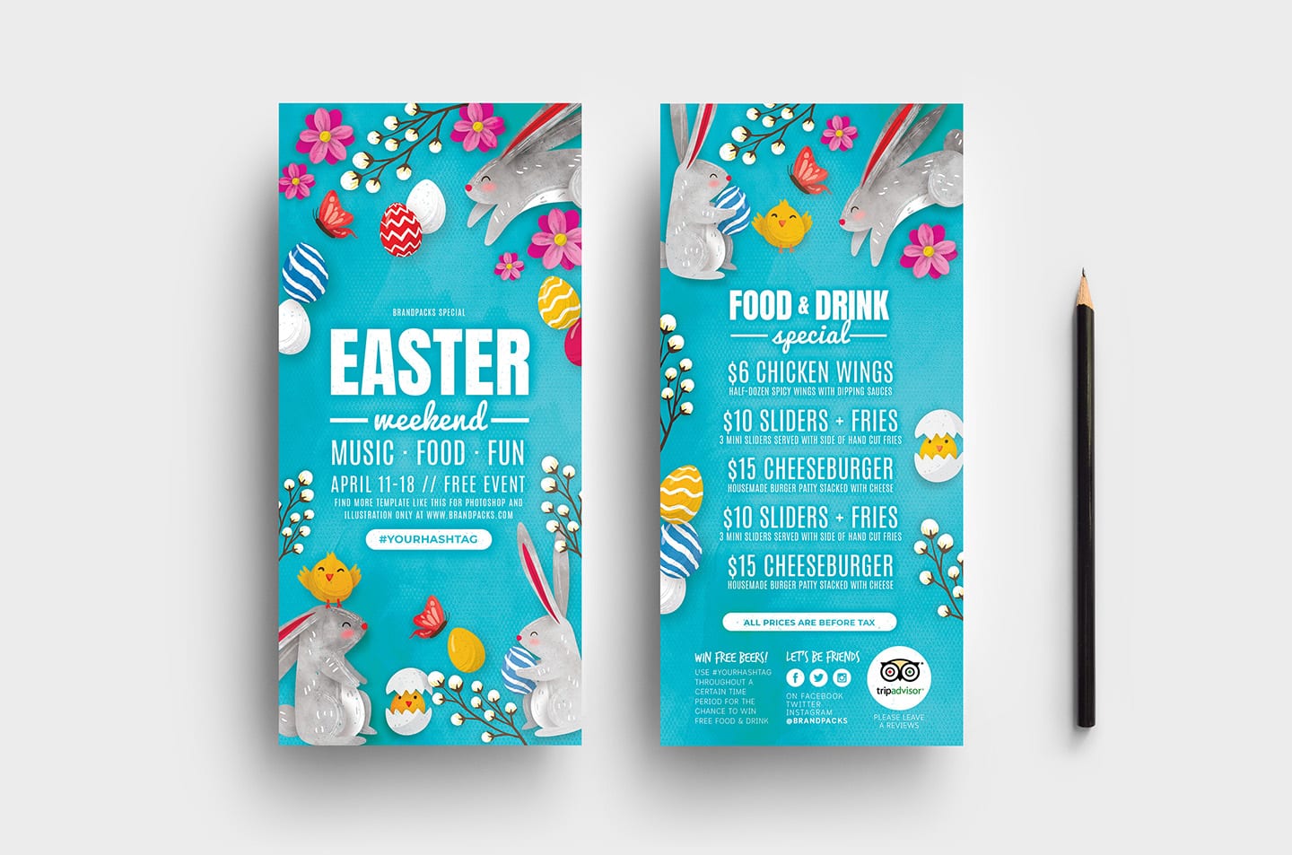 Easter DL Card Template