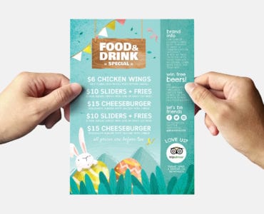 Easter Flyer Template in Vector & PSD