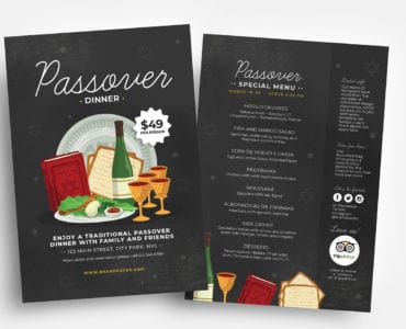 Passover Menu/Poster/Flyer Template