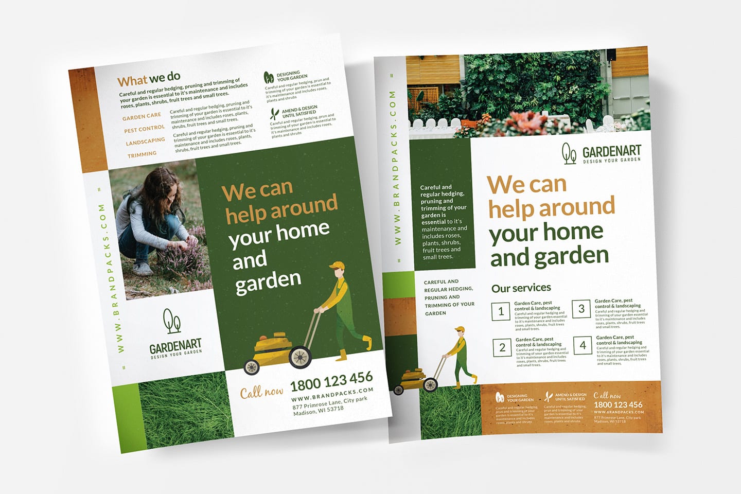 A4 Landscaper Flyer/Poster Templates in PSD & Vector