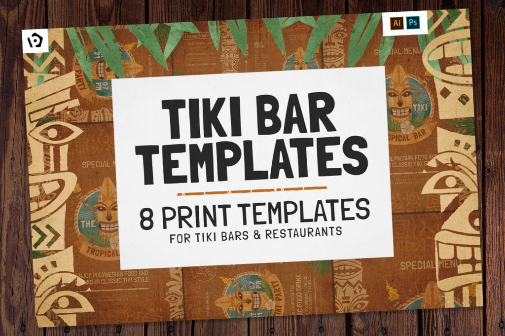 Tiki Bar Templates Pack PSD Ai Vector BrandPacks