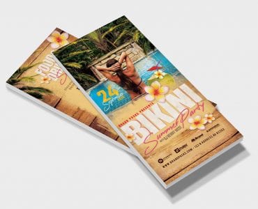 Bikini Party DL Card Template
