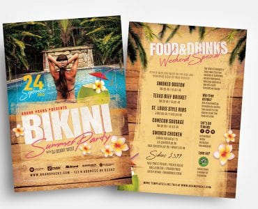 Bikini Party Flyer Templates