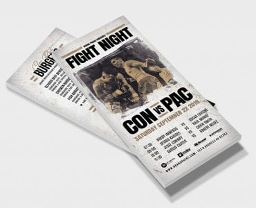 Boxing Fight Night DL Card Template