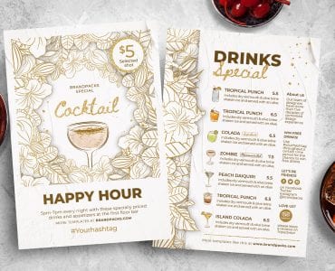 Cocktail Bar Flyer Templates