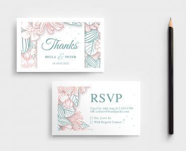 Floral Wedding RSVP Card Template