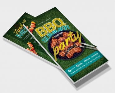 BBQ Party DL Card Template