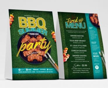 BBQ Table Tent Templates