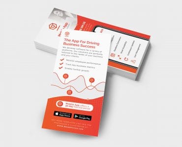 Mobile App DL Rack Card Template