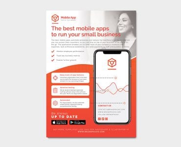 Mobile App Poster/Flyer/Advertisement Template