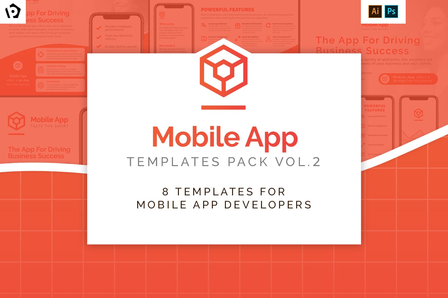 Mobile App Templates Pack vol.2