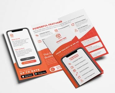 Mobile App Tri-Fold Brochure Template